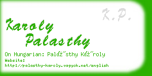 karoly palasthy business card